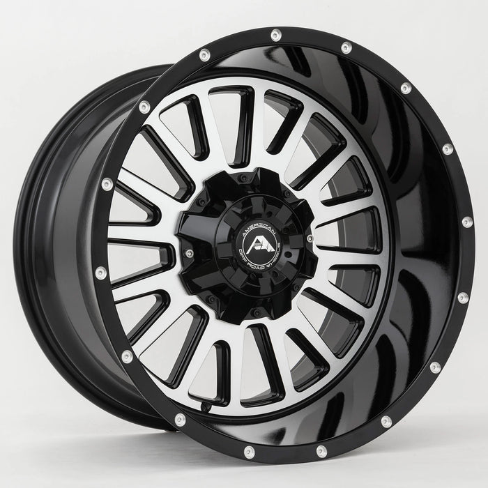 American Offroad Wheels A105 Black Machine