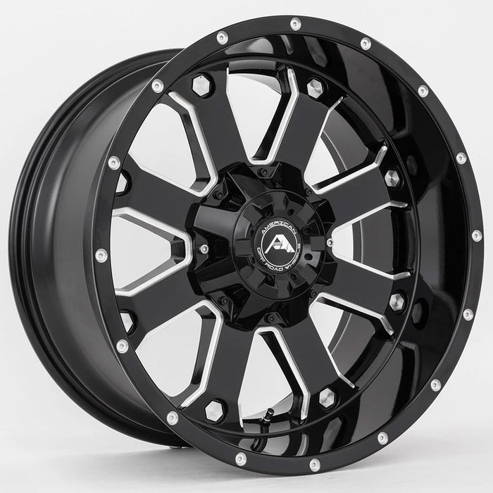 American Offroad Wheels A108 Black Milled