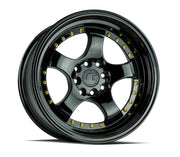 Aodhan Wheels AH03 Gloss Black Gold Rivets