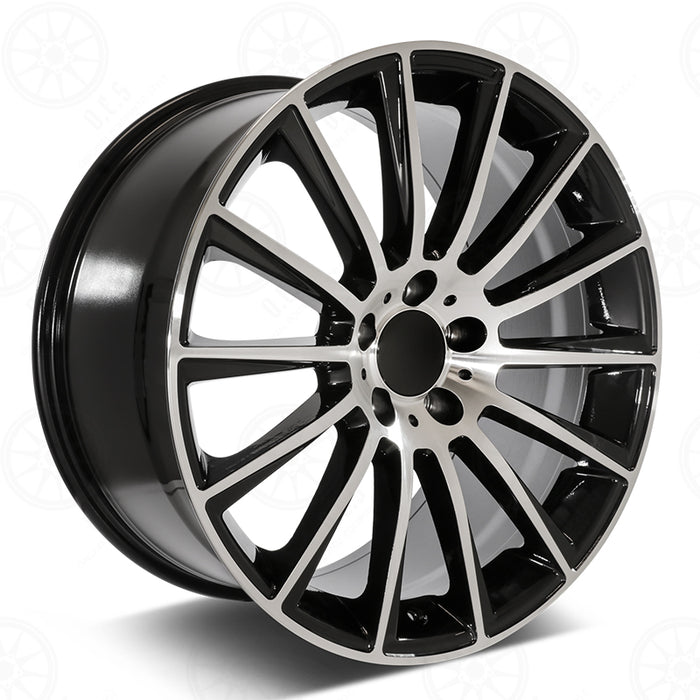 Mercedes Benz Wheels 1241 22x10 5x112 Black Machined fit ML GL GLE GLS Class 320 350 450 500 550