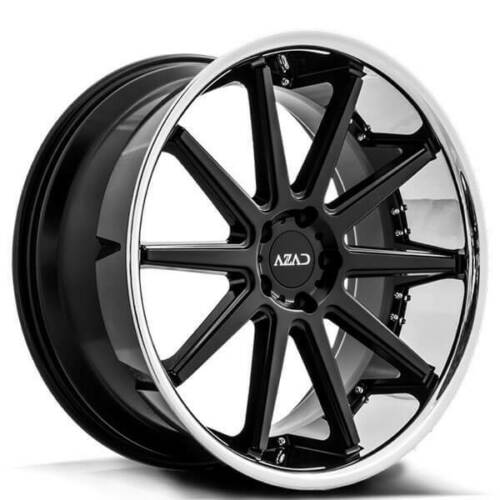 Azad Wheels AZ95 Matte Black Stainless Chrome Lip