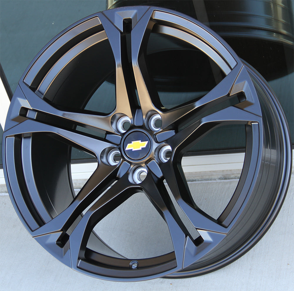 Chevy Wheels C002 20x10/20x11 5x120 Matte Black fit Camaro ZL1 Edition ...