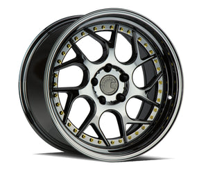 Aodhan Wheels DS01 Black Vacuum Gold Rivets