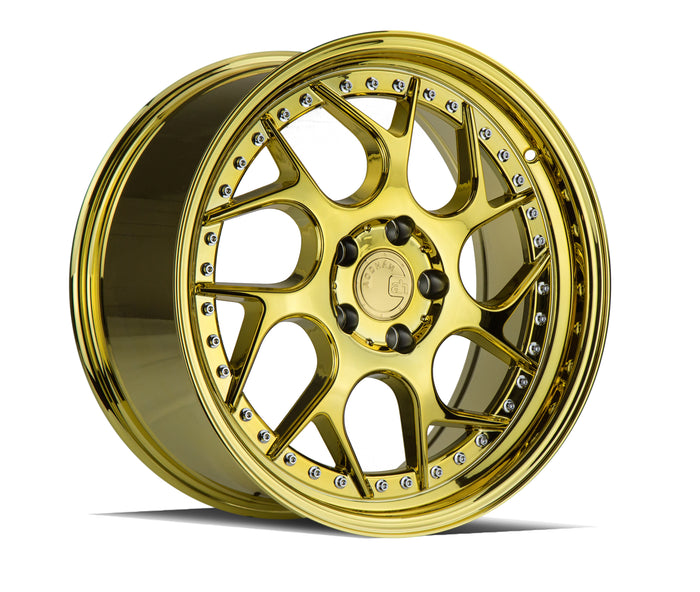 Aodhan Wheels DS01 Gold Vacuum Chrome Rivets