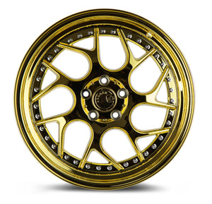 Aodhan Wheels DS01 Gold Vacuum Chrome Rivets
