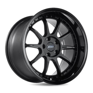ESR Wheels CS12 Matte Black Gloss Black Lip