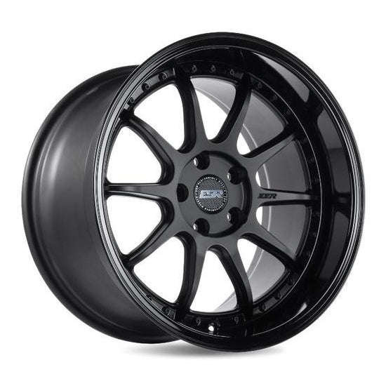 ESR Wheels CS12 Matte Black Gloss Black Lip