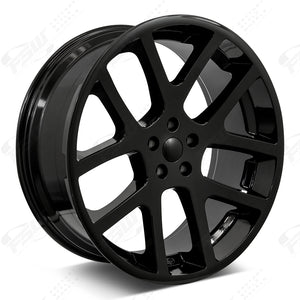 Dodge Wheels F052 22x10 5x139.7 Gloss Black fit Ram 1500 Viper SRT10 Style