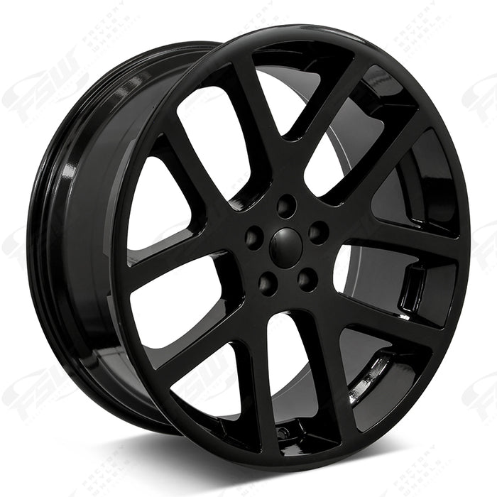 Dodge Wheels F052 24x10 5x139.7 Gloss Black fit Ram 1500 Viper SRT10 Style