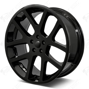 Dodge Wheels F052 22x9 5x139.7 Gloss Black fit Ram 1500 Viper SRT10 Style