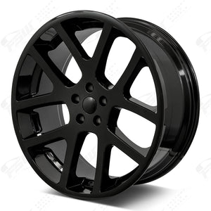 Dodge Wheels F052 24x10 5x139.7 Gloss Black fit Ram 1500 Viper SRT10 Style