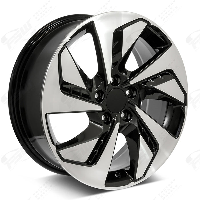 Honda Wheels F121 18x7 5x114.3 Black Machined fit CR-V Breeze Clarity Avancier Accord Civic