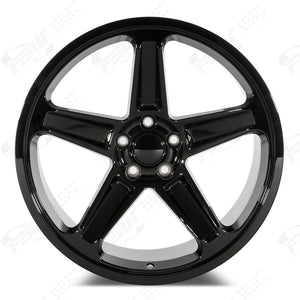 Chrysler Wheels F151 20x9.5/20x10.5 5x115 Gloss Black fit 300 300C Demon Style