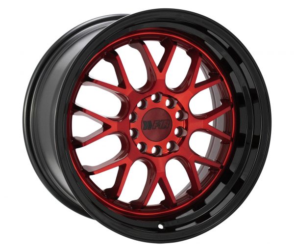 F1R Wheels F21 Candy Red Black Lip V2