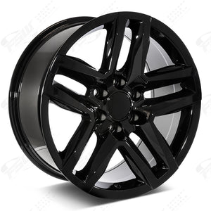 GMC Wheels F217 22x9 6x139.7 Gloss Black fit Sierra 1500 Yukon