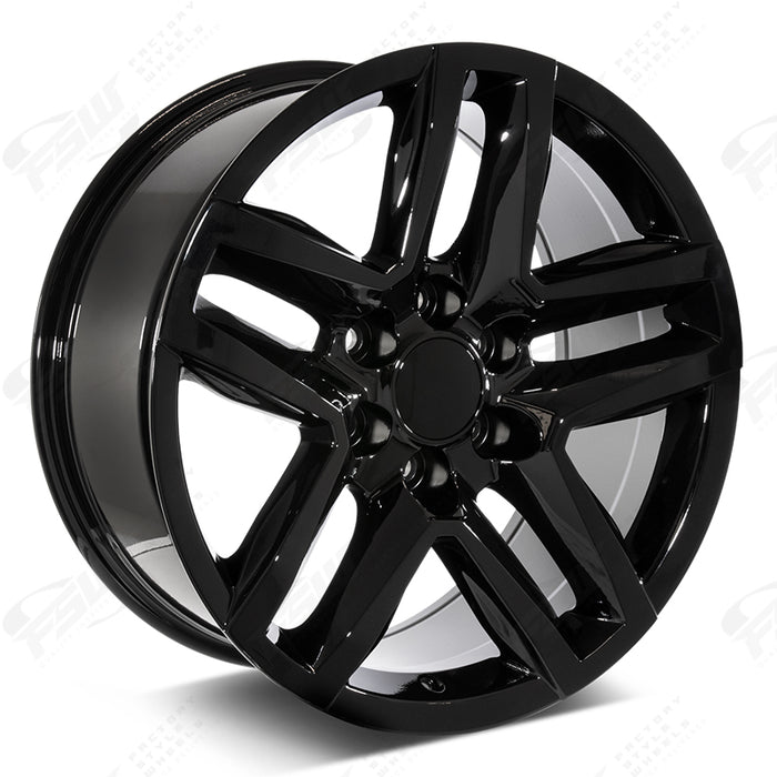 Chevy Wheels F217 22x9 6x139.7 Gloss Black fit Silverado Tahoe Suburban