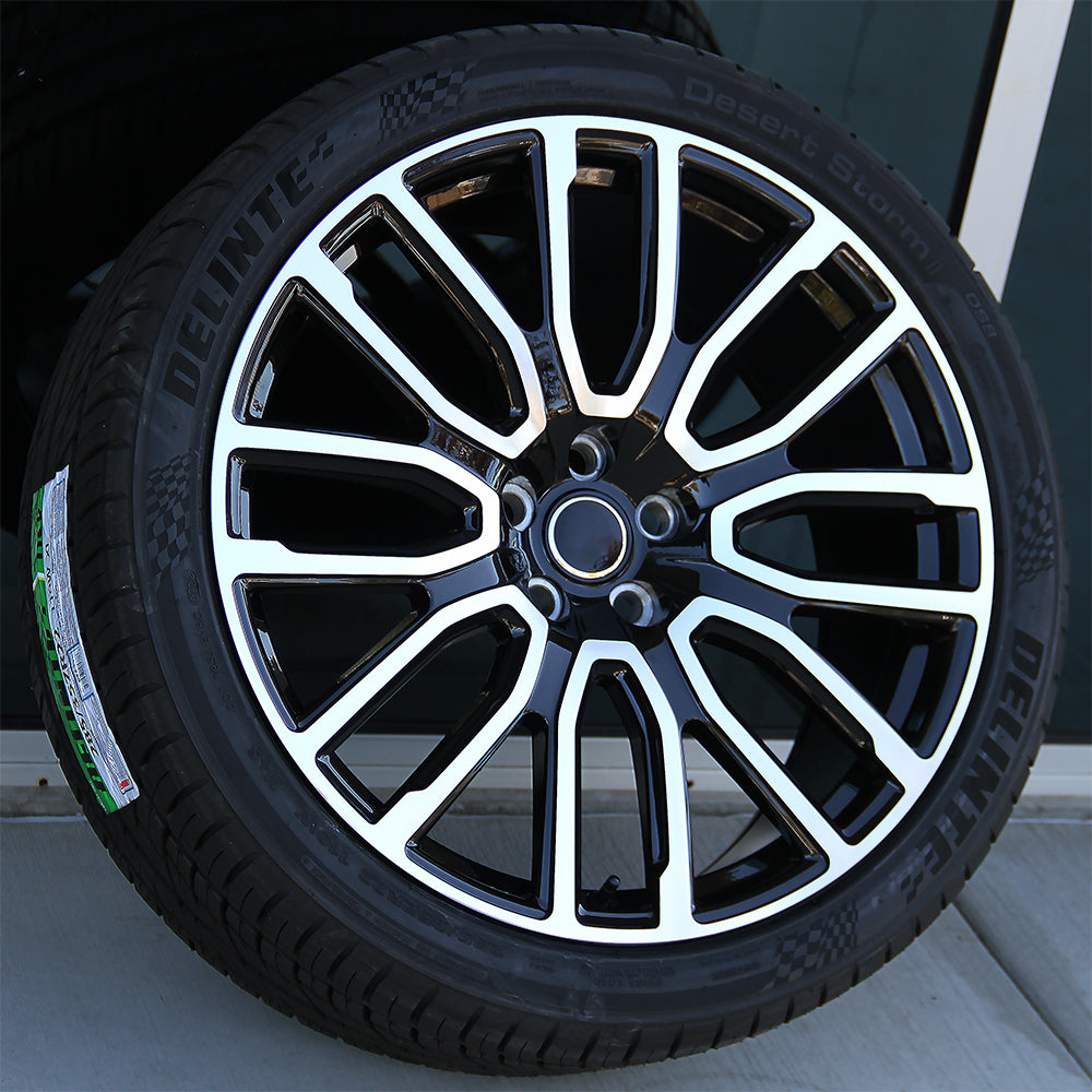 Land Rover Wheels L005 22x9.5 5x120 Black Machined fit Range Rover Spo ...