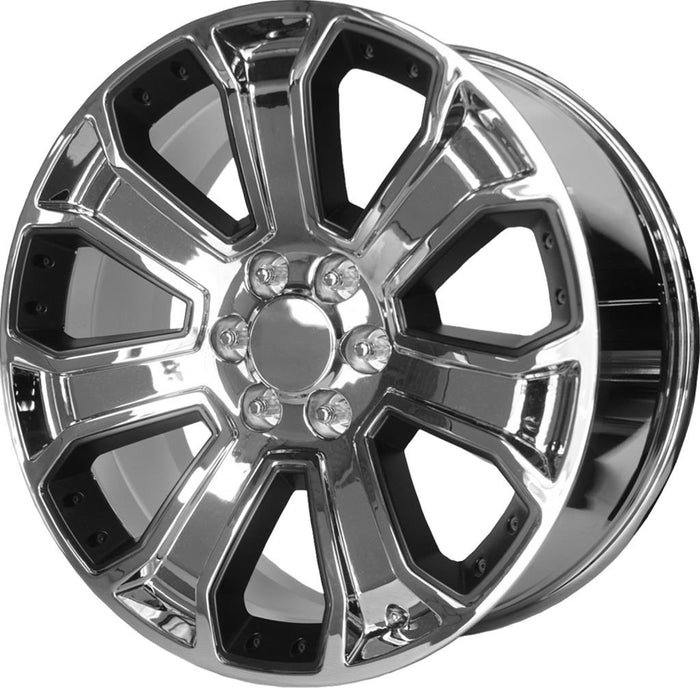 OE Creations Wheels PR113 Chrome With Matte Black Accents