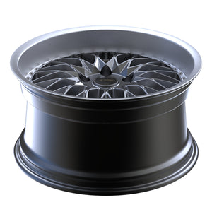 OS Wheels FR01 Flow Forged Hyper Black Machined Lip