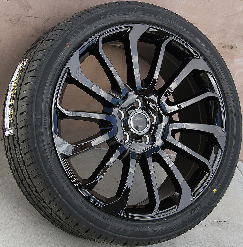 Land Rover Wheels 1195 21x9.5 5x120 Gloss Black fit Range Rover Sport ...
