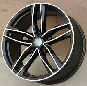 Audi Wheels 1196 20x9 5x112 Matte Black Machined fit A4 S4 A5 S5 A6 S6 A7 A8 Q3 Q5 TT