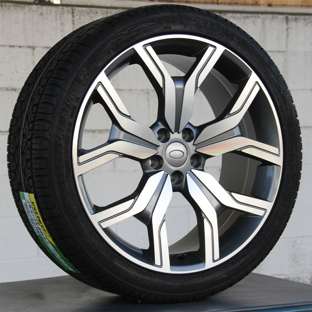 Land Rover Wheels 1266 20x9.5 5x120 Gunmetal Machined fit Range Rover ...