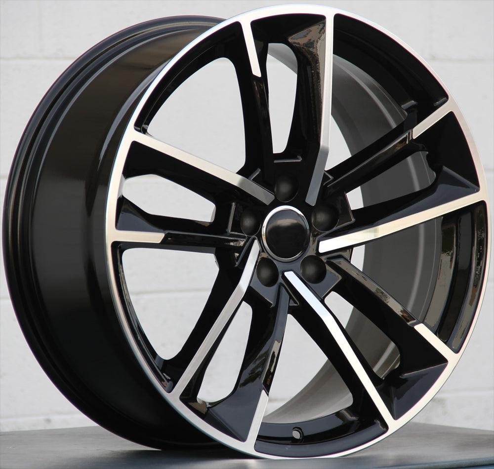 Audi Wheels 1329 19x8 5 5x112 Black Machined Fit A3 S3 A4 S4 A5 S5 A6