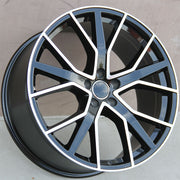 Audi Wheels 1332 21x9.0 5x112 Black Machined fit A5 S5 A6 S6 A7 A8 Q5 SQ5 Q7