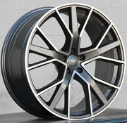 Audi Wheels 1332 18x8 5x112 Gunmetal Machined fit A3 S3 A4 S4 A6