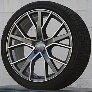 Audi Wheels 1332 21x9.5 5x130 Gunmetal Machined fit Q7 VW Touareg