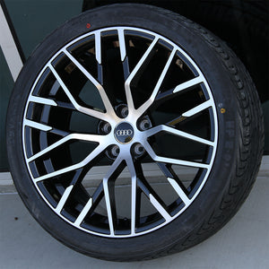 Audi Wheels 1349 22x9.5 5x112 Black Machined fit A7 A8 Q3 Q5 SQ5 Q7 E-Tron