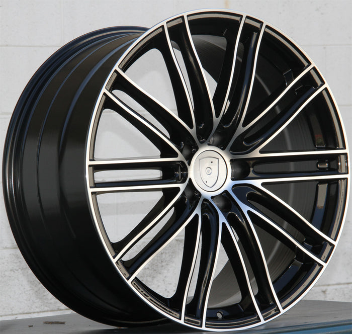 Porsche Wheels 1350 21x9.5/21x11 5x130 Black Machined fit Cayenne GTS Turbo Panamera