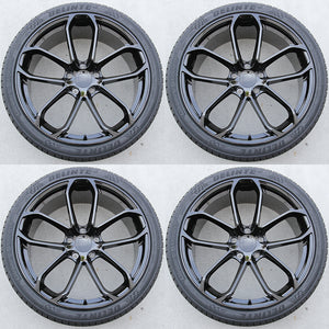 Porsche Wheels 2212 22x9.5/22x11 5x130 Gloss Black fit Cayenne S GTS Turbo