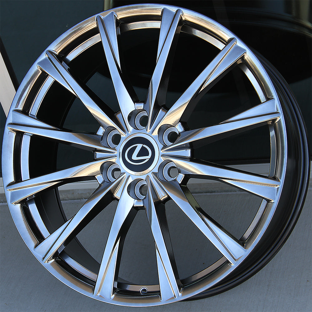 Lexus Wheels 404 22x8.0 6x139.7 Hyper Black fit LX600 LX500D F-Sport ...