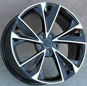 Audi Wheels 5671 18x8 5x112 Black Machined fit A3 S3 A4 S4 A6