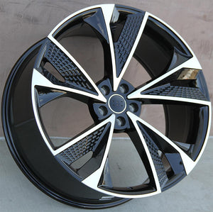 Audi Wheels 5671 21x9.0 5x112 Black Machined fit A5 S5 A6 S6 A7 A8 Q3 Q5 SQ5 Q7 Q8 RS
