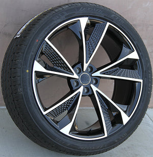 Audi Wheels 5671 21x9.0 5x112 Black Machined fit A5 S5 A6 S6 A7 A8 Q3 Q5 SQ5 Q7 Q8 RS