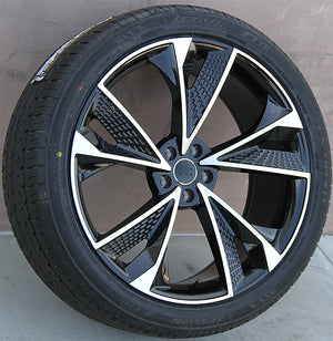 Audi Wheels 5671 20x9 5x112 Black Machined fit A4 S4 A5 S5 A6 S6 A7 A8 Q3 Q5 TT RS