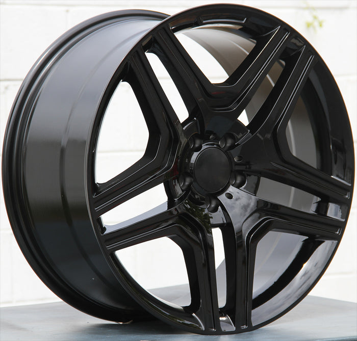 Mercedes Benz Wheels 5346 20x9.5 5x112 Gloss Black fit ML GL Class 320 350 450 500 550