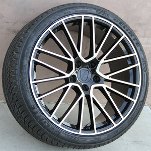 Porsche Wheels 5351 20x9 5x130 Black Machined fit Cayenne S GTS Turbo