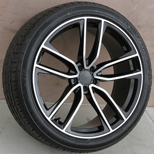 Mercedes Benz Wheels 5461 22x9/22x10.5 5x112 Black Machined fit ML GL GLE GLS CLASS 320 350 450 500 550 63