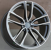 Mercedes Benz Wheels 5461 22x9/22x10.5 5x112 Gunmetal Machined fit ML GL GLE GLS CLASS 320 350 450 500 550 63