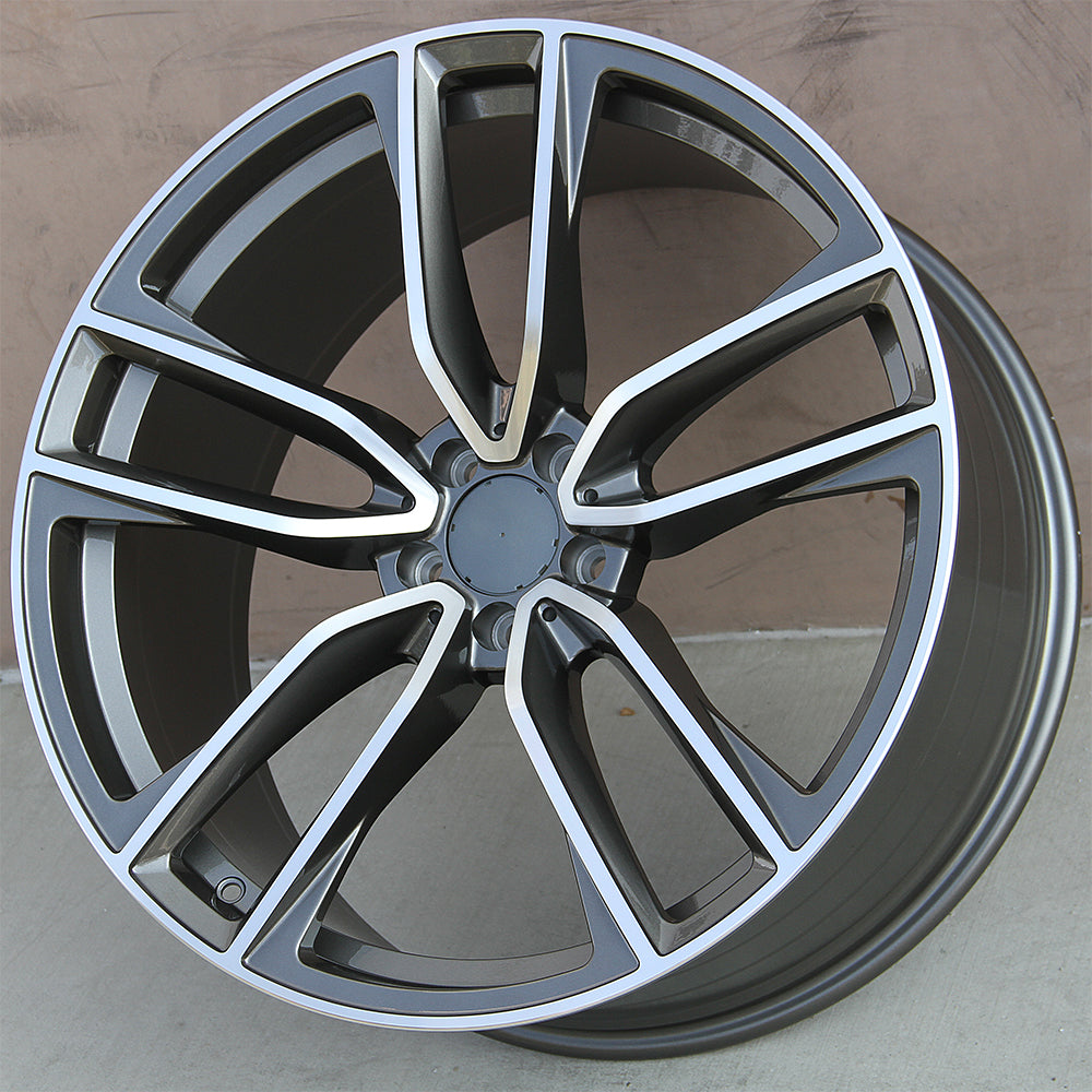 Mercedes Benz Wheels 5461 22x9/22x10.5 5x112 Gunmetal Machined fit ML ...
