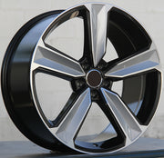 Audi Wheels 5665 20x9 5x112 ET30 Gloss Black Silver Spokes fit Audi A4 S4 A5 S5 A6 A7 A8 Q3 Q5