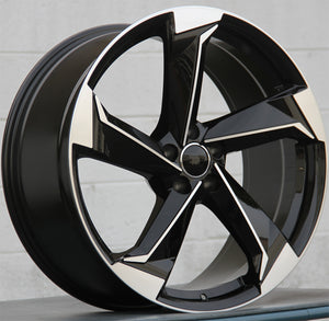 Audi Wheels 5627 20x9 5x112 Black Machined fit A4 S4 A5 S5 A6 S6 A7 A8 Q3 Q5 TT