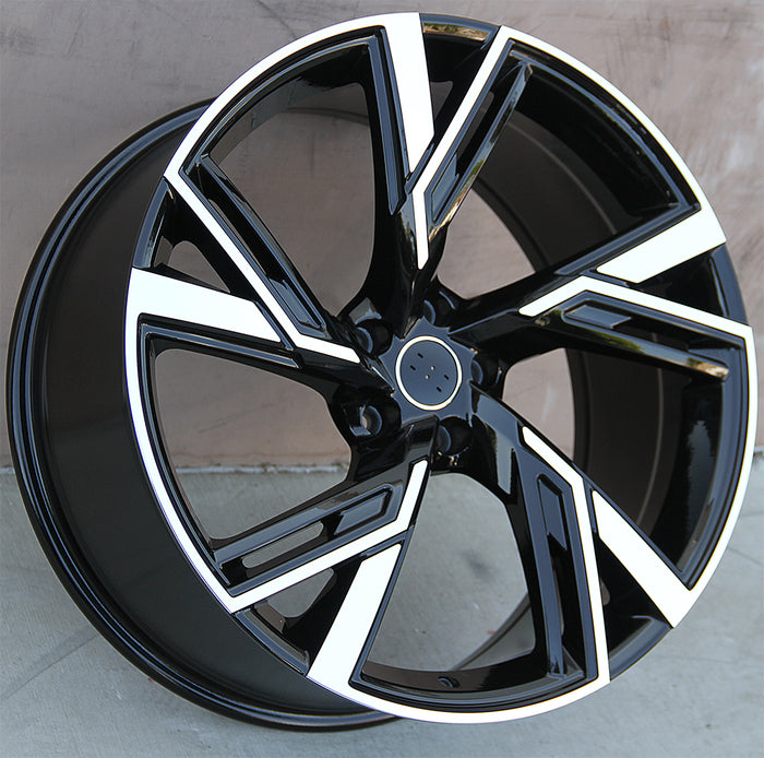 Audi Wheels 5667 18x8.0 5x112 Black Machined fit A3 S3 A4 S4 A5 A6