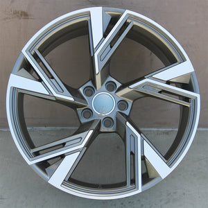 Audi Wheels 5667 19x8.5 5x112 Gunmetal Machined fit A3 S3 A4 S4 A5 S5 A6 Q3 Q5 RS