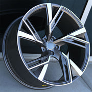 Audi Wheels 5667 22x9.5 5x112 ET28 Gunmetal Machined Fit Audi A7 S7 A8 S8 Q3 Q5 A7 SQ7