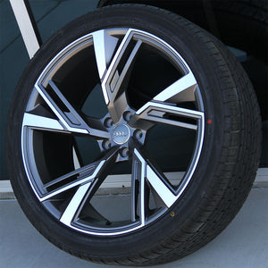 Audi Wheels 5667 21x9.5 5x112 ET30 Gunmetal Machined Fit Audi A6 S6 A7 S7 A8 Q3 Q5 Q7