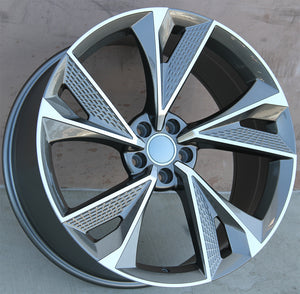 Audi Wheels 5671 18x8 5x112 Gunmetal Machined fit A3 S3 A4 S4 A6